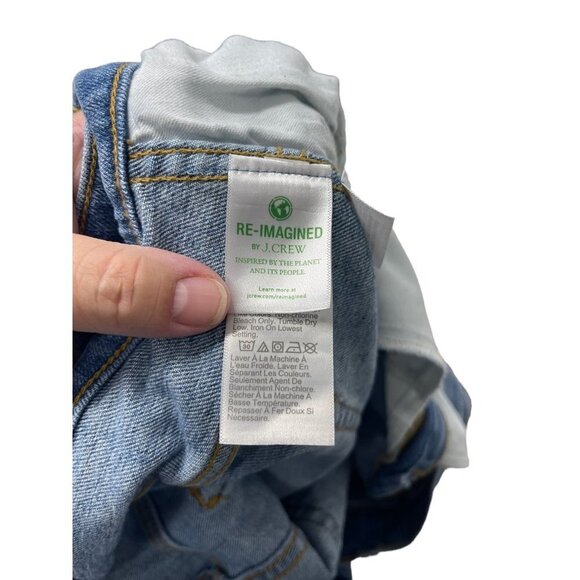 J. Crew High Rise Classic Vintage Distressed Straight Leg Jeans Women’s Size 35 - Picture 7 of 9